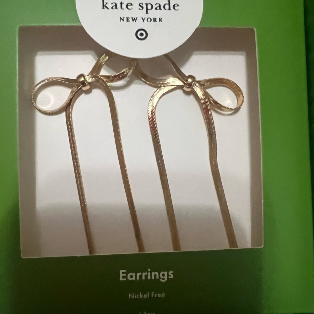 Kate Spade Gold Bow Earrings - Picture 2 of 2